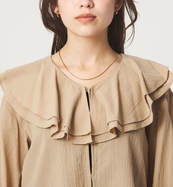 UNITED ARROWS green label relaxing「100/2 ラッフルカラー ブラウス」|シャツ・ブラウス|