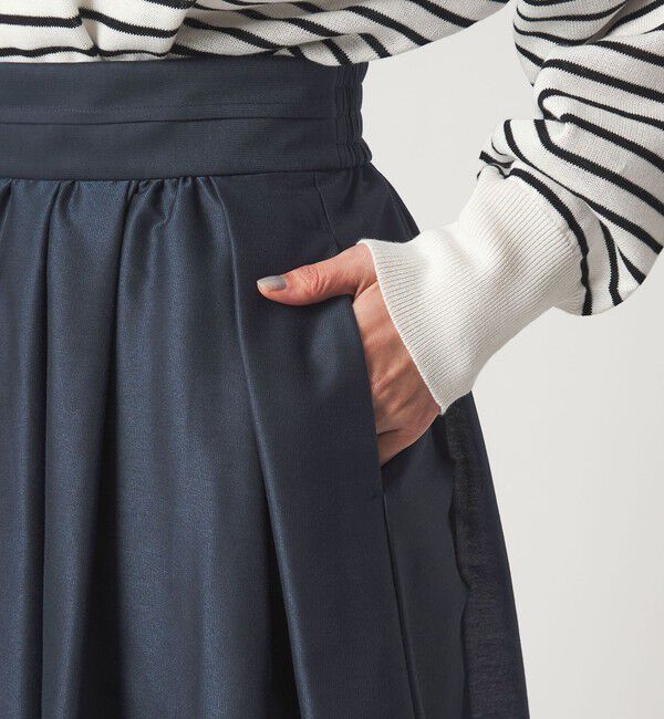 UNITED ARROWS green label relaxing「カールマイヤー タック ギャザー スカート」|フレア|