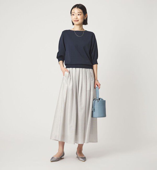 UNITED ARROWS green label relaxing「カールマイヤー タック ギャザー スカート」|フレア|