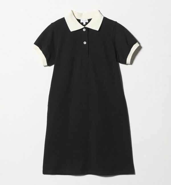 UNITED ARROWS green label relaxing「バイカラー カノコ ポロワンピース / キッズ  140cm-160cm」|ワンピース|BLACK
