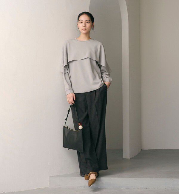 BEAUTY&YOUTH UNITED ARROWS「【WEB限定 Wardrobe DAILY MINIMAL】ケープフリル レイヤーカットソー」|Tシャツ・カットソー|