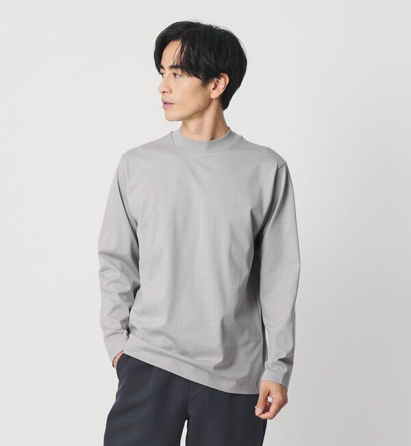 BEAUTY&YOUTH UNITED ARROWS「クリアコットン ジャケット Tシャツ 抗菌・防臭機能付き」|Tシャツ・カットソー|MD.GRAY