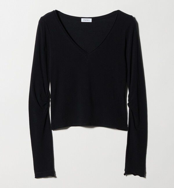 ATTISESSION「＜ATTISESSION＞Vネック ロングスリーブ トップス」|Tシャツ・カットソー|