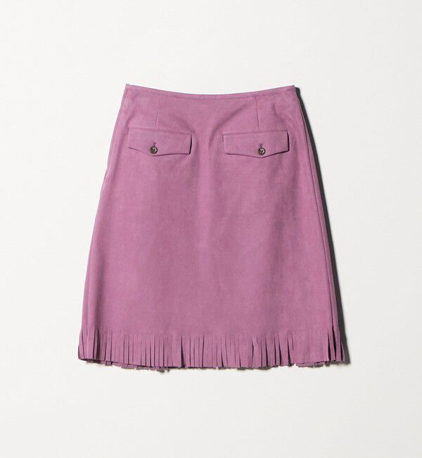 ATTISESSION「＜ATTISESSION＞スエードライク フリンジ スカート」|スカート|