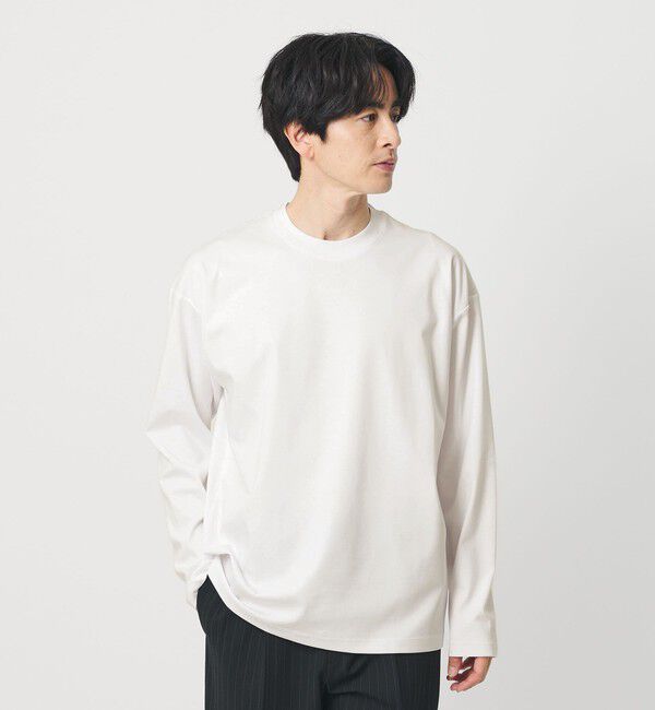 BEAUTY&YOUTH UNITED ARROWS「プラチナ ポンチ クルーネック カットソー 抗菌防臭」|Tシャツ・カットソー|WHITE