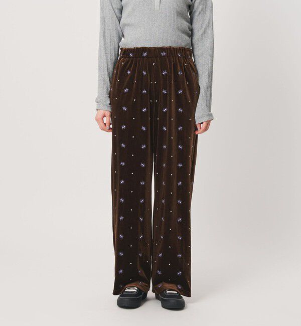 BEAUTY&YOUTH UNITED ARROWS「エンブロイダリー ベロアイージーパンツ ウォッシャブル」|その他|