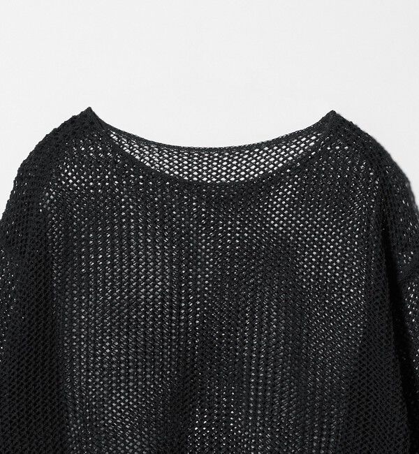 BEAUTY&YOUTH UNITED ARROWS「ペーパー メッシュ ショート ワイド ニットプルオーバー ウォッシャブル」|ニット・セーター|