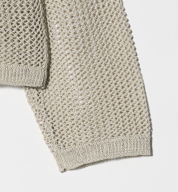 BEAUTY&YOUTH UNITED ARROWS「ペーパー メッシュ ショート ワイド ニットプルオーバー ウォッシャブル」|ニット・セーター|