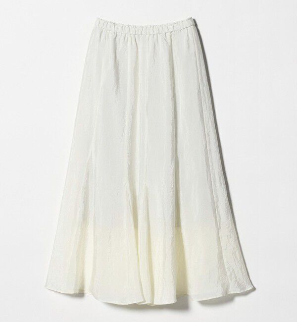 BEAUTY&YOUTH UNITED ARROWS「セルロースナイロン ワッシャーロングスカート ウォッシャブル」|スカート|WHITE
