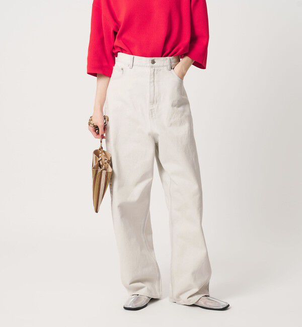 BEAUTY&YOUTH UNITED ARROWS「ワイド ルーズ デニムパンツ」|デニム|OFF WHITE