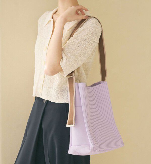 BEAUTY&YOUTH UNITED ARROWS「ラインテープ ニット ショルダーバッグ」|ショルダー・メッセンジャー|LILAC
