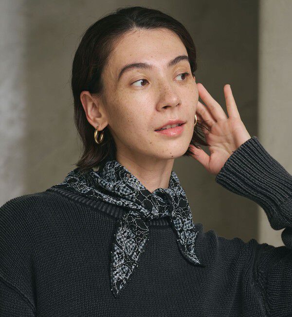 BEAUTY&YOUTH UNITED ARROWS「＜AWESOME NEEDS＞ネッティング レーススカーフ」|バンダナ・スカーフ|BLACK