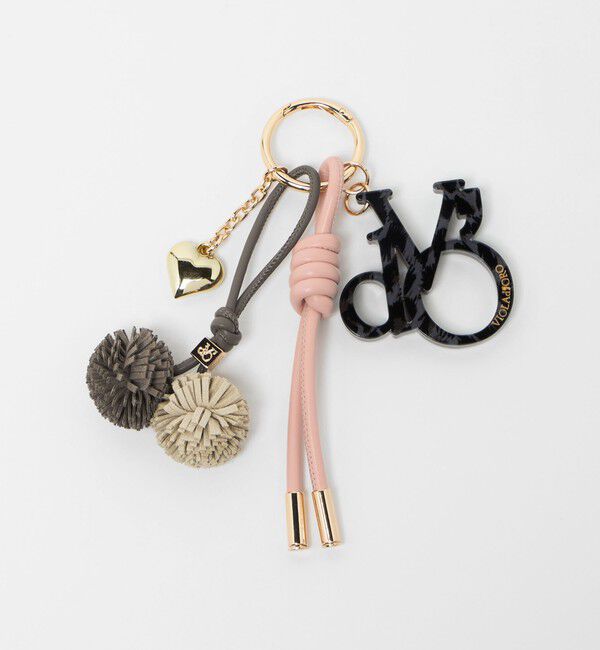 BEAUTY&YOUTH UNITED ARROWS「＜VIOLAd&rsquo;ORO＞ポンポン ロゴ バッグチャーム」|チャーム・キーホルダー|LT.PINK