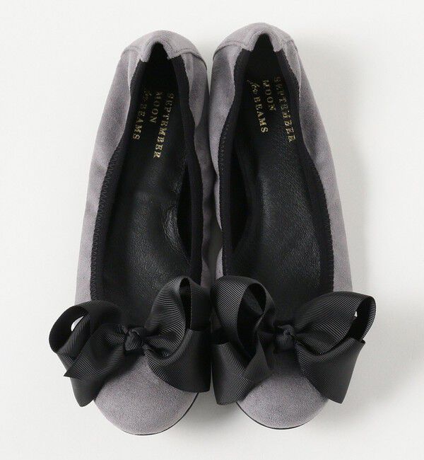 Ray BEAMS 「SEPTEMBER MOON / リボン バレエシューズ ソリッド」|バレエシューズ|