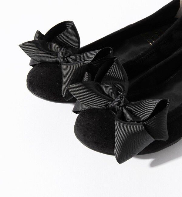 Ray BEAMS 「SEPTEMBER MOON / リボン バレエシューズ ソリッド」|バレエシューズ|