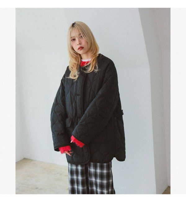 Ray BEAMS 「キルティング ノーカラー ブルゾン」|ブルゾン・スタジャン|