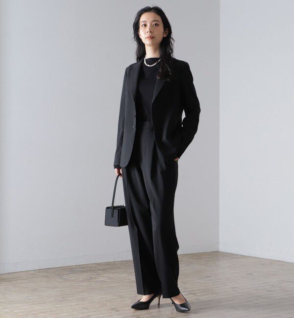 Demi-Luxe BEAMS 「AK+1 / スーパーブラック ストレートパンツ」|スラックス|