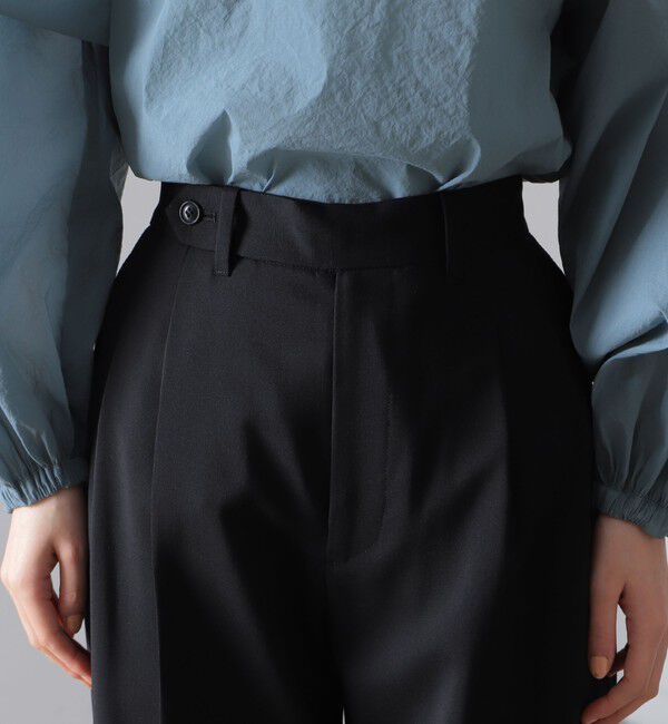 Demi-Luxe BEAMS 「AK+1 / スーパーブラック ストレートパンツ」|スラックス|