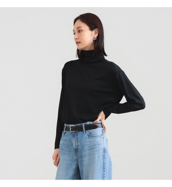 Demi-Luxe BEAMS 「【別注】SLOANE / ウール  タートルネック ロングスリーブ」|Tシャツ・カットソー|BLACK