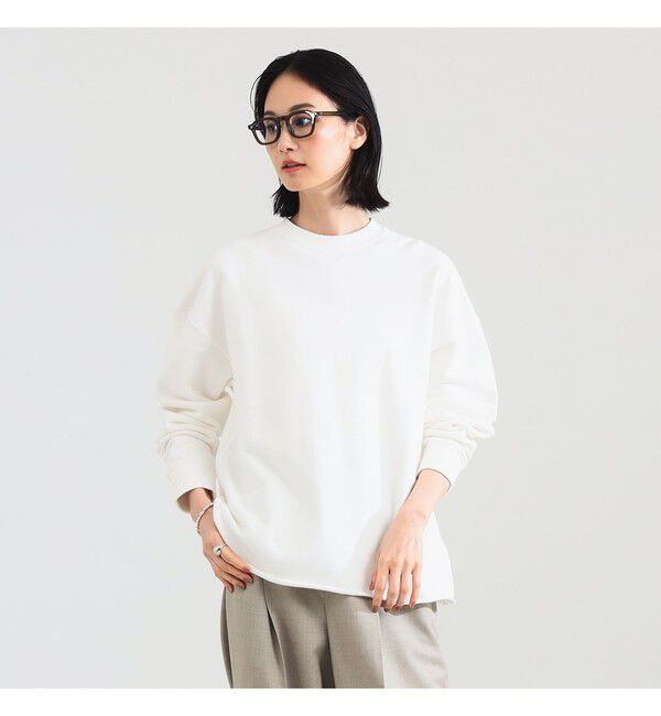 Demi-Luxe BEAMS 「【別注】SLOANE / 裏毛 クルーネック ロングスリーブ スウェット」|パーカー|WHITE
