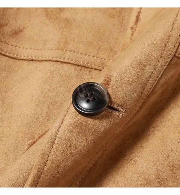 Ray BEAMS 「フェイク スエード ハーフ コート」|ダッフルコート|