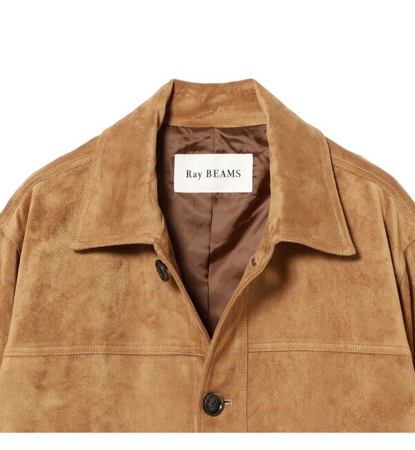 Ray BEAMS 「フェイク スエード ハーフ コート」|ダッフルコート|