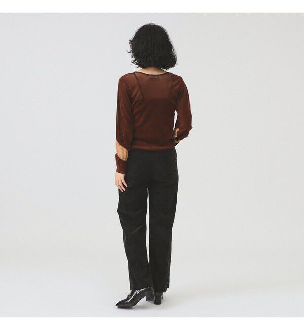 Ray BEAMS 「RBS / ベロア ライン ギャザー Tシャツ」|Tシャツ・カットソー|