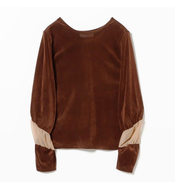 Ray BEAMS 「RBS / ベロア ライン ギャザー Tシャツ」|Tシャツ・カットソー|