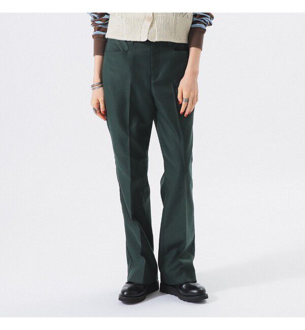 BEAMSBOY「ポリエステル ツイル スラックス」|スラックス|D.GRN