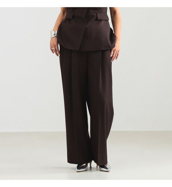 Demi-Luxe BEAMS 「エディター東原妙子 &times; Demi-Luxe BEAMS / ツイル イージー ストレート パンツ」|チノ|