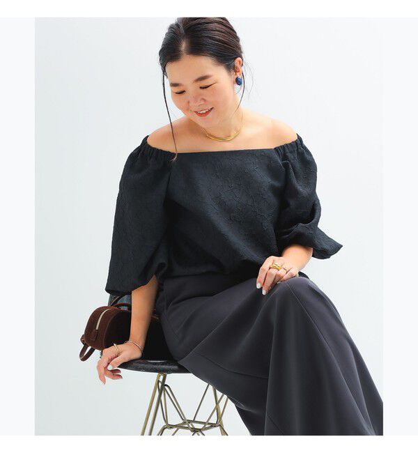 Demi-Luxe BEAMS 「エディター東原妙子 &times; Demi-Luxe BEAMS / 2WAY ジャカード ブラウス」|シャツ・ブラウス|