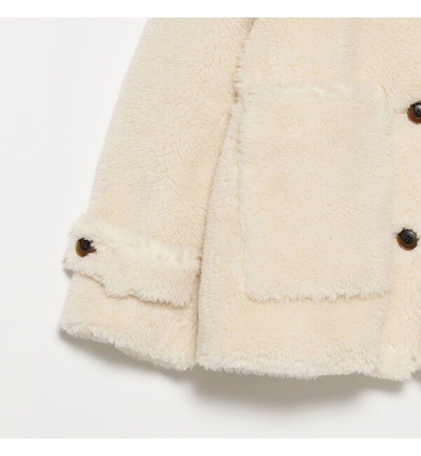 Ray BEAMS 「ボア ビッグ ポケット ハーフ コート」|ダッフルコート|