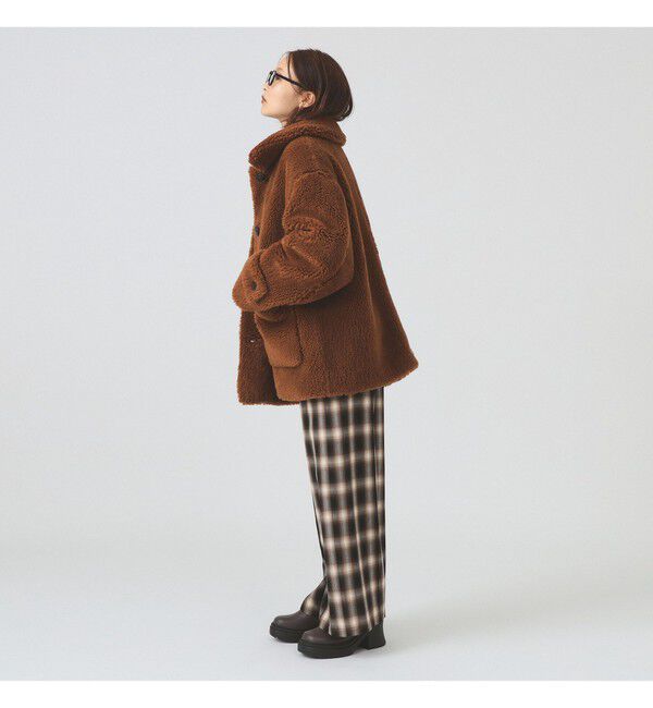 Ray BEAMS 「ボア ビッグ ポケット ハーフ コート」|ダッフルコート|