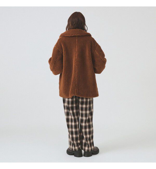 Ray BEAMS 「ボア ビッグ ポケット ハーフ コート」|ダッフルコート|