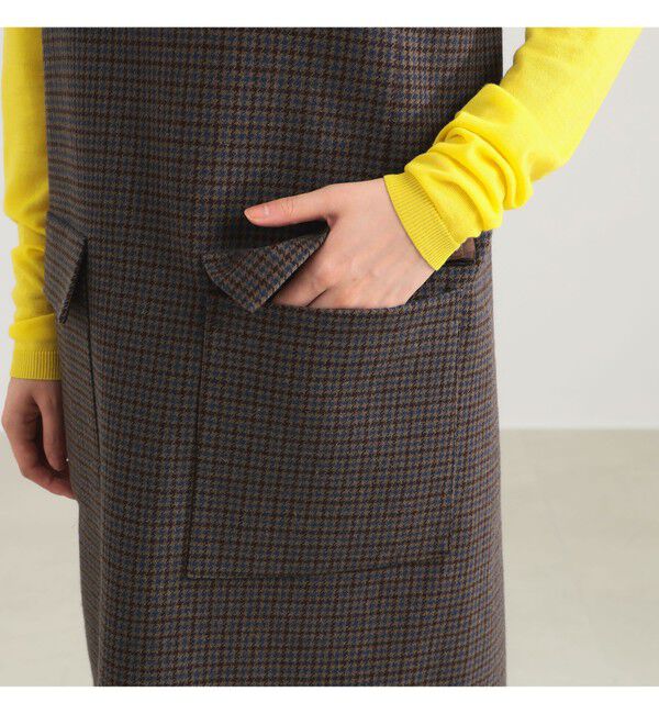 Demi-Luxe BEAMS 「AK+1 / ウール チェック ミニワンピース」|ワンピース|