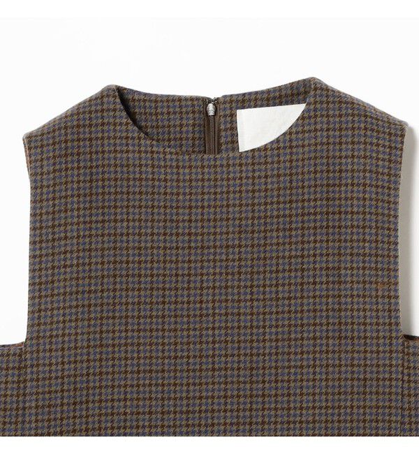 Demi-Luxe BEAMS 「AK+1 / ウール チェック ミニワンピース」|ワンピース|