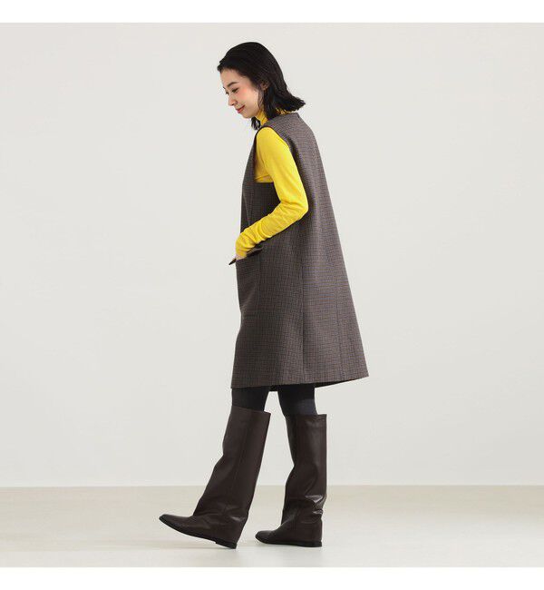 Demi-Luxe BEAMS 「AK+1 / ウール チェック ミニワンピース」|ワンピース|