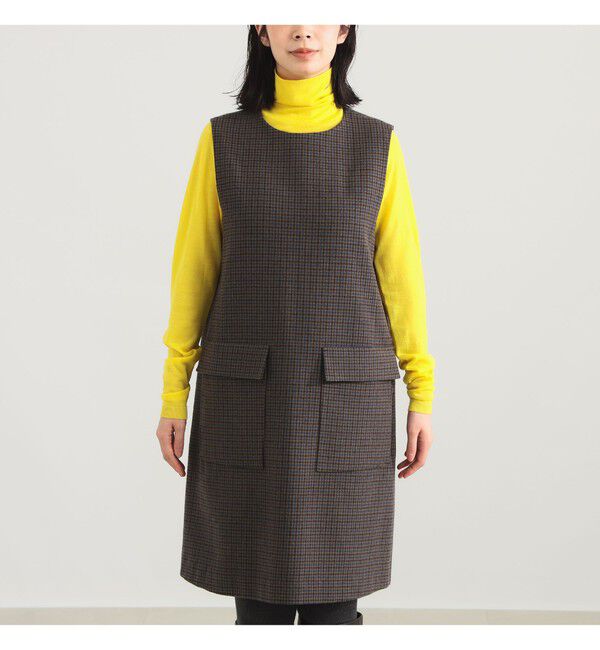 Demi-Luxe BEAMS 「AK+1 / ウール チェック ミニワンピース」|ワンピース|