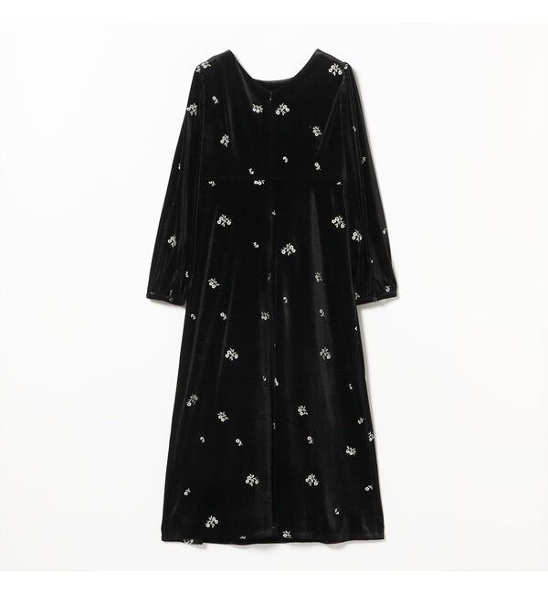 Ray BEAMS 「ベロア 刺繍 ワンピース」|ワンピース|