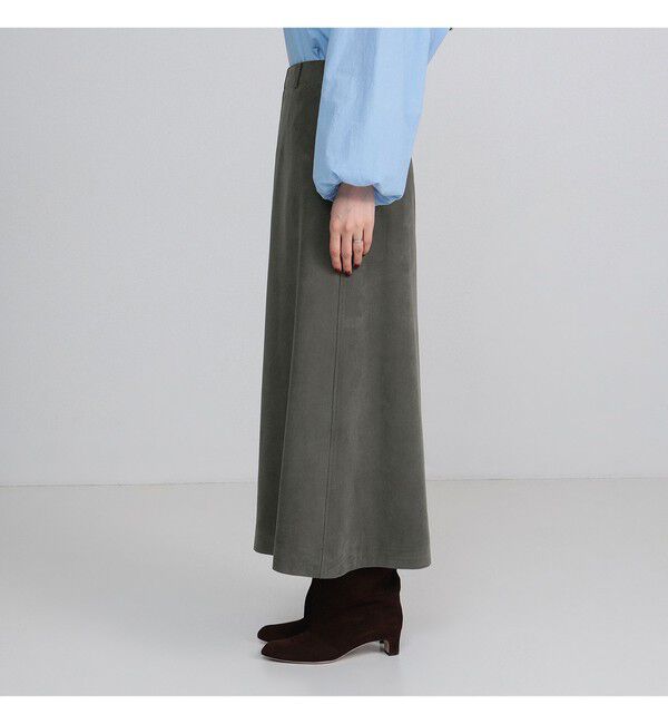 Demi-Luxe BEAMS 「フェイクスエード フレアスカート」|スカート|
