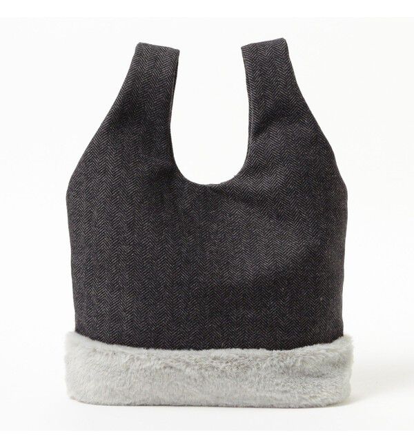Ray BEAMS 「ECODECO / ツイード ファー バッグ」|トートバッグ|