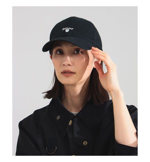 Demi-Luxe BEAMS 「Barbour / CASCADE ロゴ キャップ」|ハット|BLACK