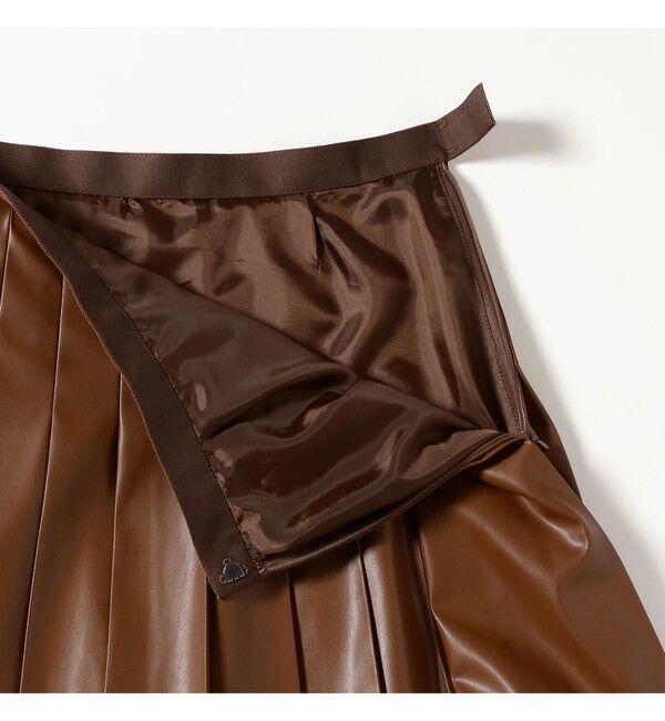 Demi-Luxe BEAMS 「フェイクレザー プリーツスカート」|スカート|