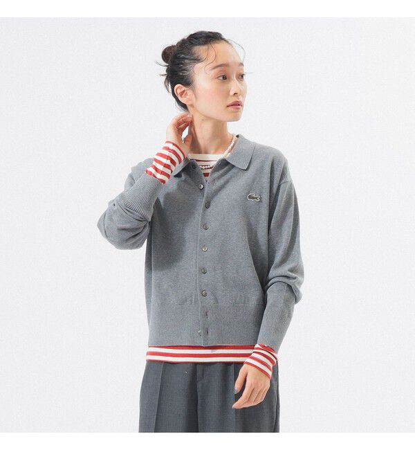 BEAMSBOY「【別注】LACOSTE / ポロ カーディガン」|ニット・セーター|