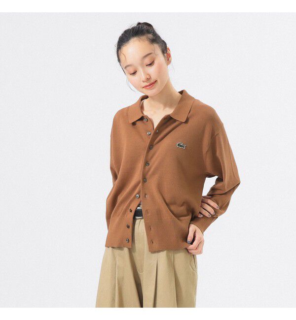 BEAMSBOY「【別注】LACOSTE / ポロ カーディガン」|ニット・セーター|LFA_PECAN