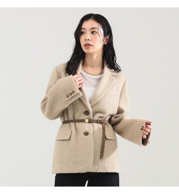 Demi-Luxe BEAMS 「モヘヤループ シャギー ジャケット」|ダッフルコート|