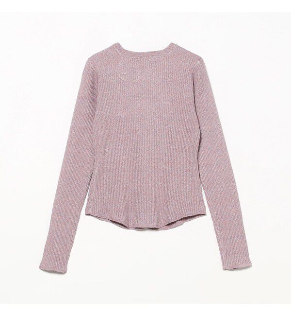 Ray BEAMS 「メランジ リブ スナップ カーディガン」|カーディガン|