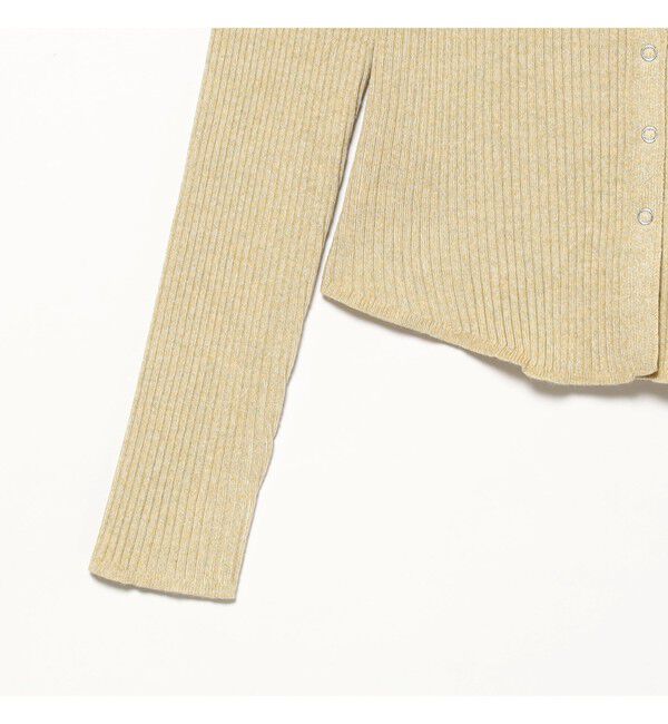 Ray BEAMS 「メランジ リブ スナップ カーディガン」|カーディガン|