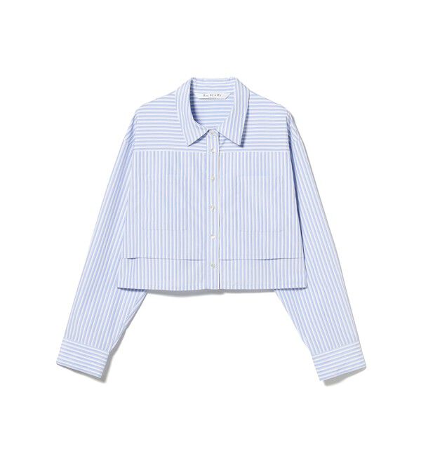 Ray BEAMS 「レイヤード ヘム クロップド シャツ」|シャツ・ブラウス|