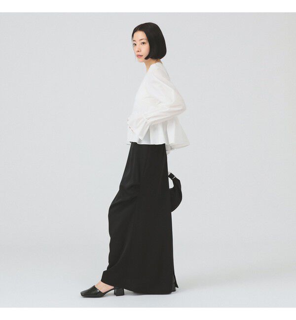 Ray BEAMS 「ギャザー ペプラム Vネック ブラウス」|シャツ・ブラウス|